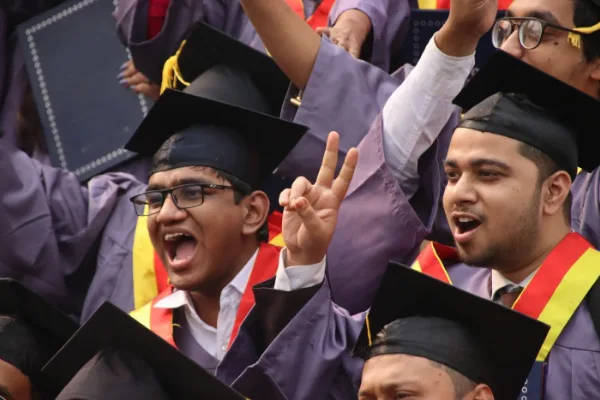 Graduates celebrating at their convocation